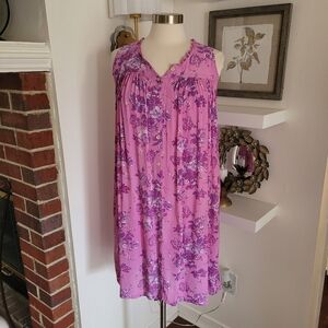 April Cornell Victorian Rose Big Girls Dress in lavender floral print 11/12